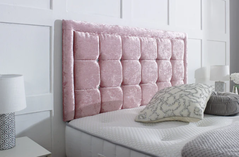 Aurora Divan Bed Set with Button Border Headboard