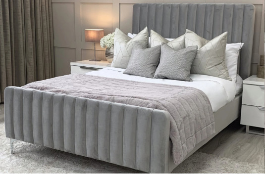 Amelia Chunky Ribbed Headboard Bed