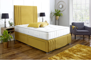 Naples Divan Bed Set with Tall Headboard and Footboard